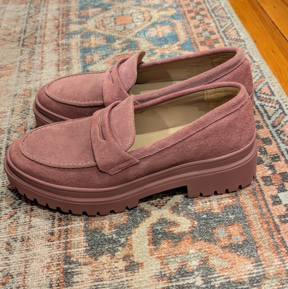 Like New Portland Leather Patina Loafers Mauve